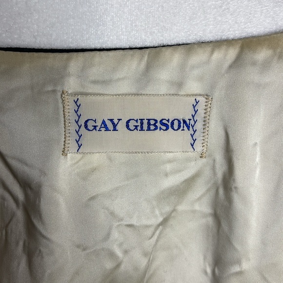 VINTAGE- GAY GIBSON 30’S-50’S DOUBLE BREASTED BLACK CROPPED CARDIGAN XS - Picture 15 of 16